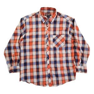 Blac Lacquer Men's 5XL Red Blue Plaid Long Sleeve Button EUC Workwear Streetwear